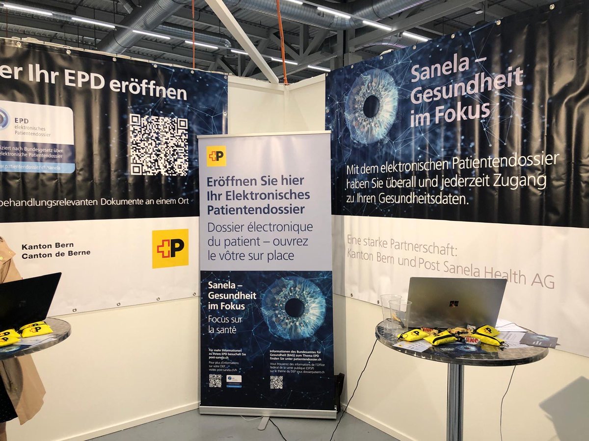 Eröffnen Sie Ihr elektronisches Patientendossier (EPD) an der BEA 2024. Zusammen mit dem Post Sanela-Team beantworten wir Ihre Fragen👏 Ouvrez votre dossier électronique patient à la BEA 2024. Avec l'équipe de Post Sanela, nous répondrons à vos questions 
👉 Halle 3.2, Stand C003