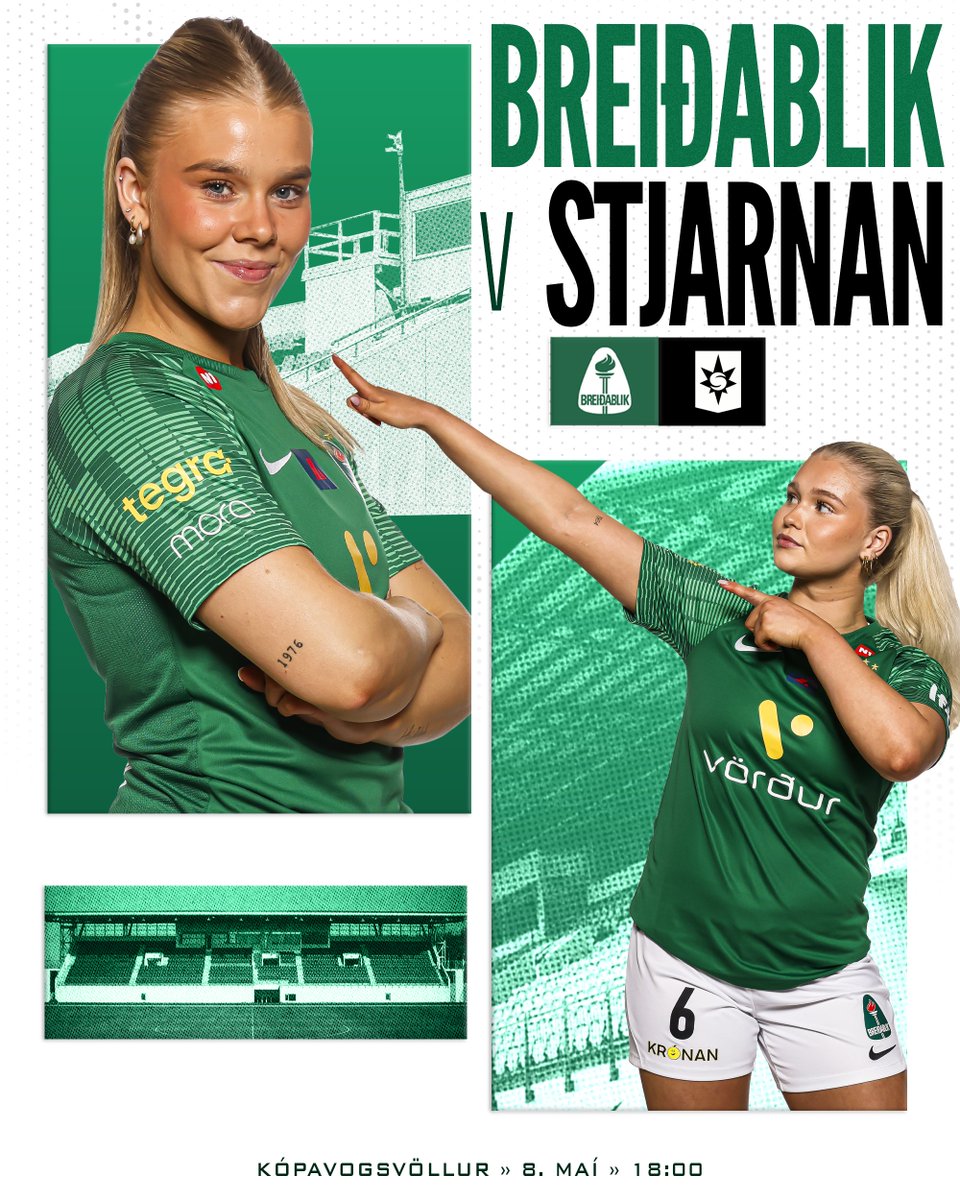 ⚽️LEIKDAGUR⚽️

Nágrannaslagur, mætum og styðjum stelpurnar👏💚

🟢 Breiðablik - Stjarnan
🏆 Besta deildin
📍 Kópavogsvöllur
📅 8. maí
⏱ 18:00
📲Miðar: stubb.is/events/y6kz8o

#eittfyrirklúbbinn

📷 Halldór Halldórsson