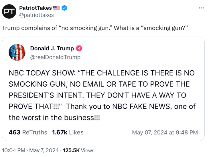 emtfr's tweet photo. @MiaFarrow He did it again Mia! 🤣🤣🤣#SmockingGun I had to come back here and find yours. https://t.co/Gvi0863gTA