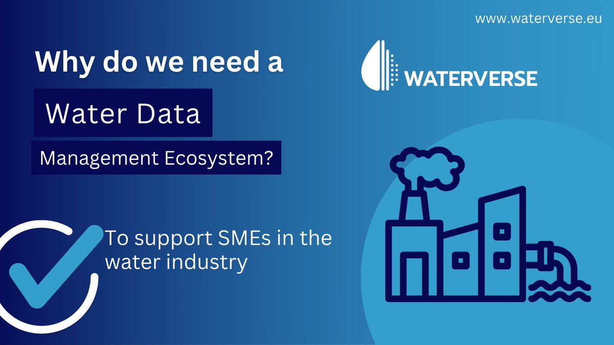 🏭SMEs are central to the water industry and need agile, accessible tools to enhance their digital processes. 

👁‍🗨Discover how @WaterverseEU will successfully implement a Water Data Management Ecosystem: buff.ly/47q6ZZS

#DataSpaces #DigitalWater #datasharing