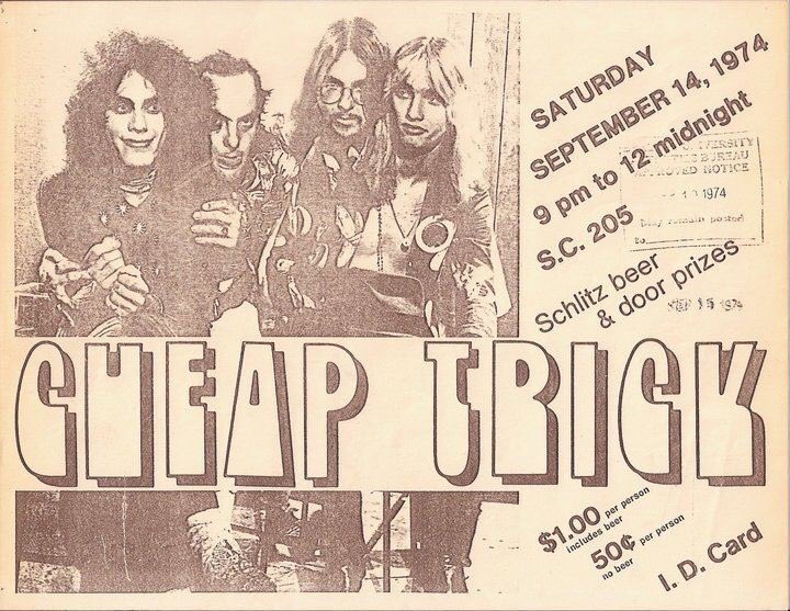 A Cheap Trick flyer from 1974 @cheaptrick #cheaptrick #classicrock #rockmusic #RockNRoll
