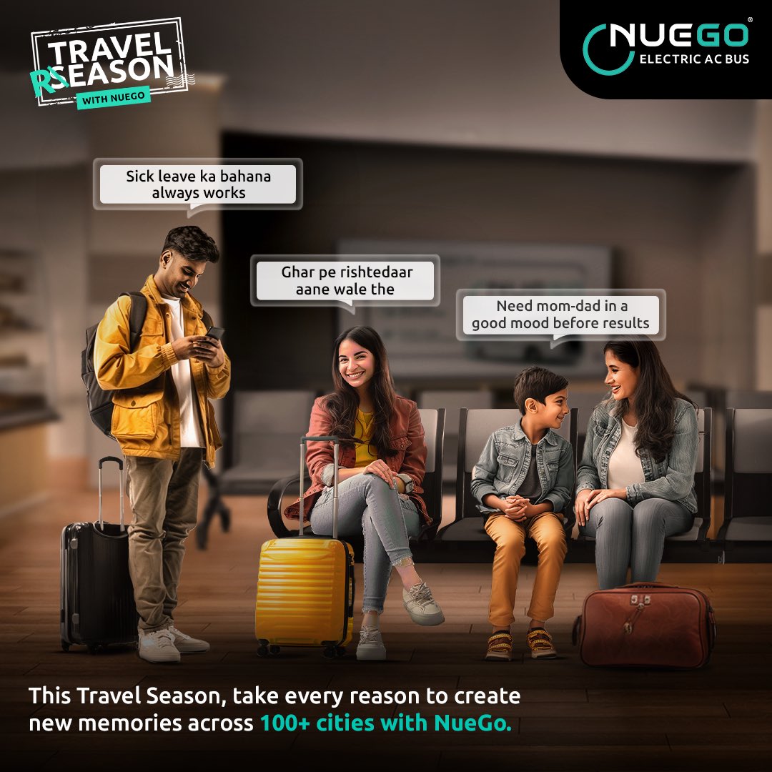 Who knew that the need to travel could be so..out of the ordinary! 

What is your reason to travel? Let us know in the comment section. 

Book your tickets now. 

#nuego #nuegoindia #nuegoelectricbuses #intercitytravel #affordabletravel #travel #comfortable