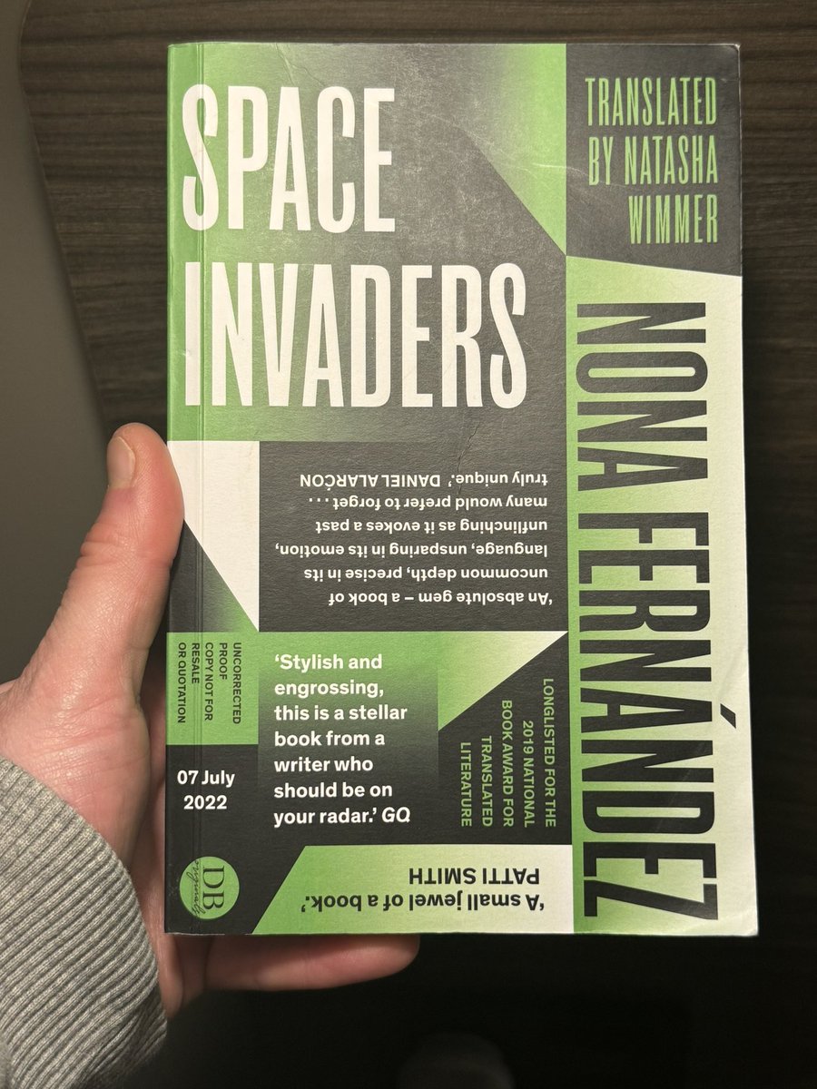 space invaders, by Chilean writer Nona Fernández and translated by Natasha Wimmer is a really fascinating surreal take on the legacy and histories of disappearances under Pinochet. Published here by @Dauntbooks