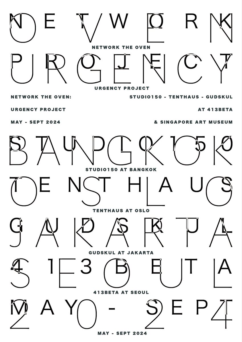 ⭐ 네트워크 ‘The OVEN’! 413BETA와 싱가포르아트뮤지엄(SAM)에서 아트 프로젝트 ‘URGENCY’ 개최 합니다.⭐

Network The OVEN의 장기 프로젝트가 413BETA와 싱가포르 아트뮤지엄에서 열립니다. 많은 관심과 성원 부탁드립니다!

🔎
413beta.notion.site/Network-THE-OV…