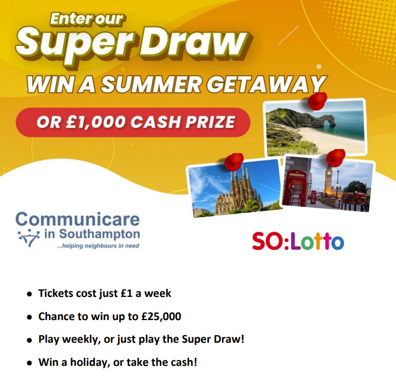 50p from every @SO_lotto purchase comes to us. Another 10p will go to a central fund to help good causes in Soton, with the remaining 40p going towards the prizes, running costs & VAT. Enter this mth’s draw before May 25 & you could win a Summer Getaway! bit.ly/37Z505f