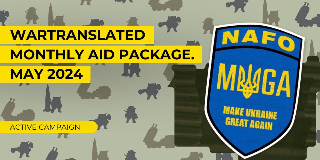 We're launching a monthly fundraising initiative with @wartranslated to secure a #NAFO MedEvac for the 21st Battalion of the President Brigade Bohdan Khmelnitsky

Support this campaign:
help99.co/patches/wartra…