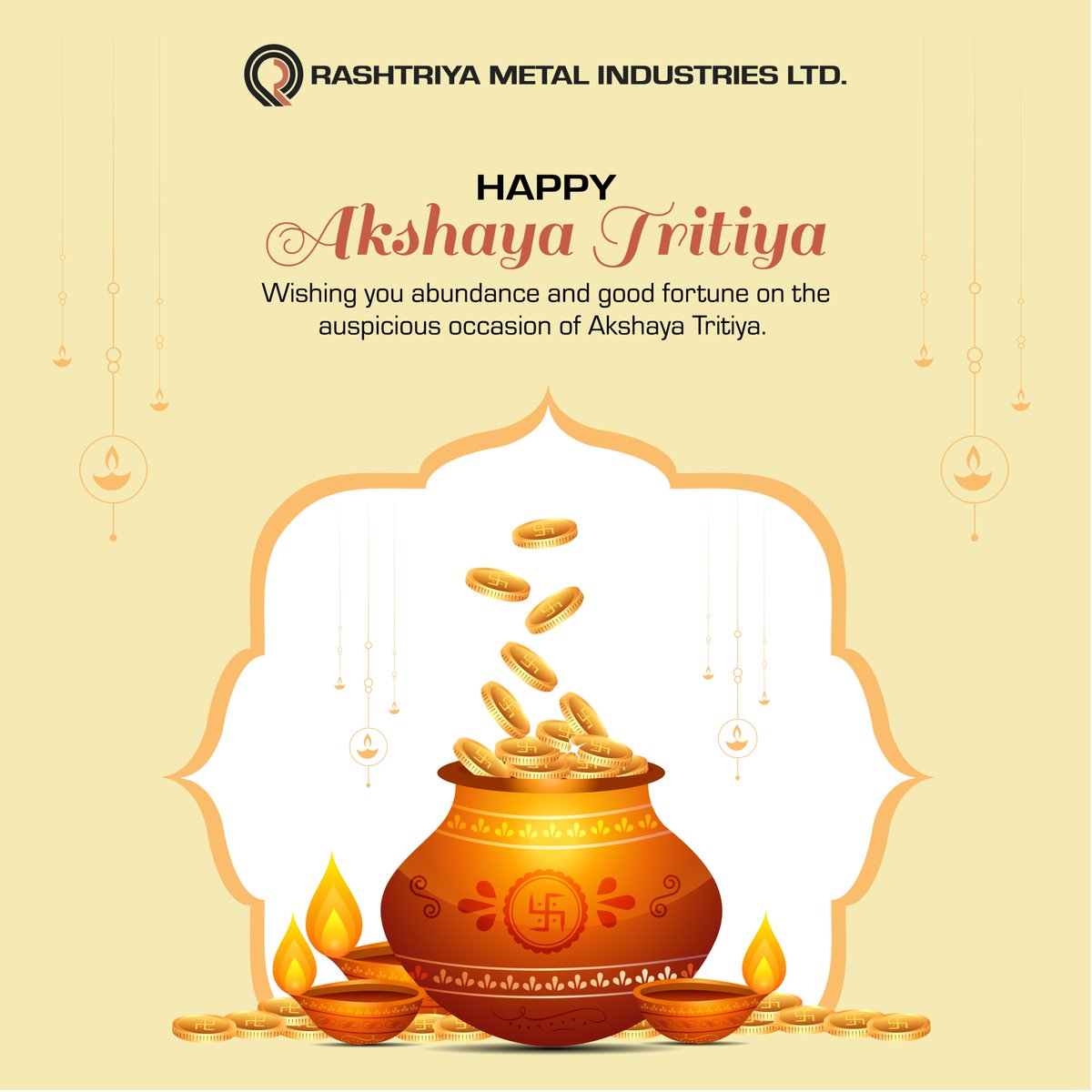 On this Akshaya Tritiya, may the blessings of Lord Vishnu and Goddess Lakshmi shower upon you abundance, prosperity, and endless happiness.

#AkshayaTritiya #AkshayaTritiya2024 #DivineBlessings #AkshayaTritiyaWishes #FestivalOfWealth #BlessingsOfAkshayaTritiya