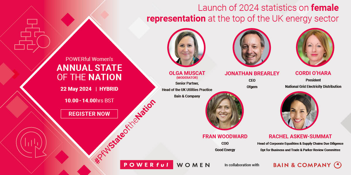 2️⃣WEEKS TO GO until #PfWStateoftheNation 2024! 📈 Join us to find out how much progress has been made on female representation among the UK's largest energy employers, with a great line-up of speakers 🗓️Weds 22 May 10.30 online/London/Aberdeen Register 👉bit.ly/4dlHhsP
