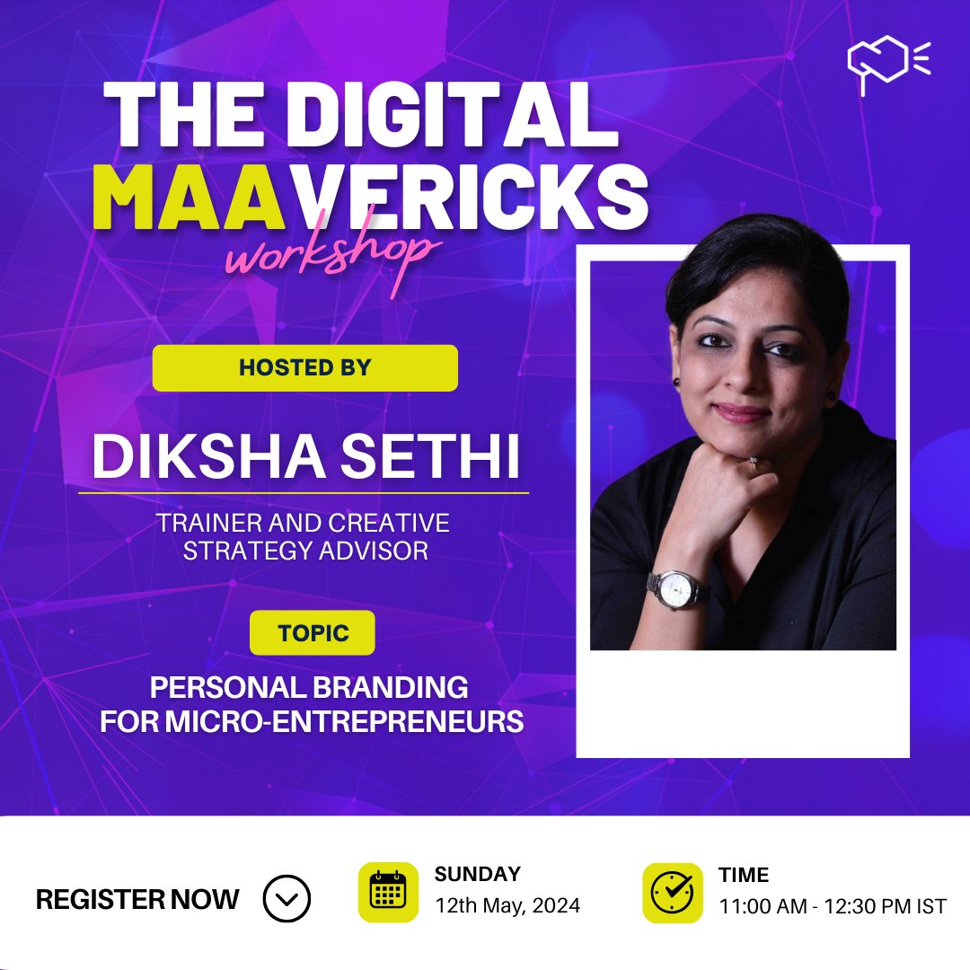 Attention, Mom Bosses! 💥 Ready to take your digital knowledge to the next level? Join us at our first ‘Digital Maavericks' workshop, led by the incredible digital expert and mom, @S_Diksha. Register now - bit.ly/3QXlz4P #DigitalMaavericks #Properganda #MothersDay