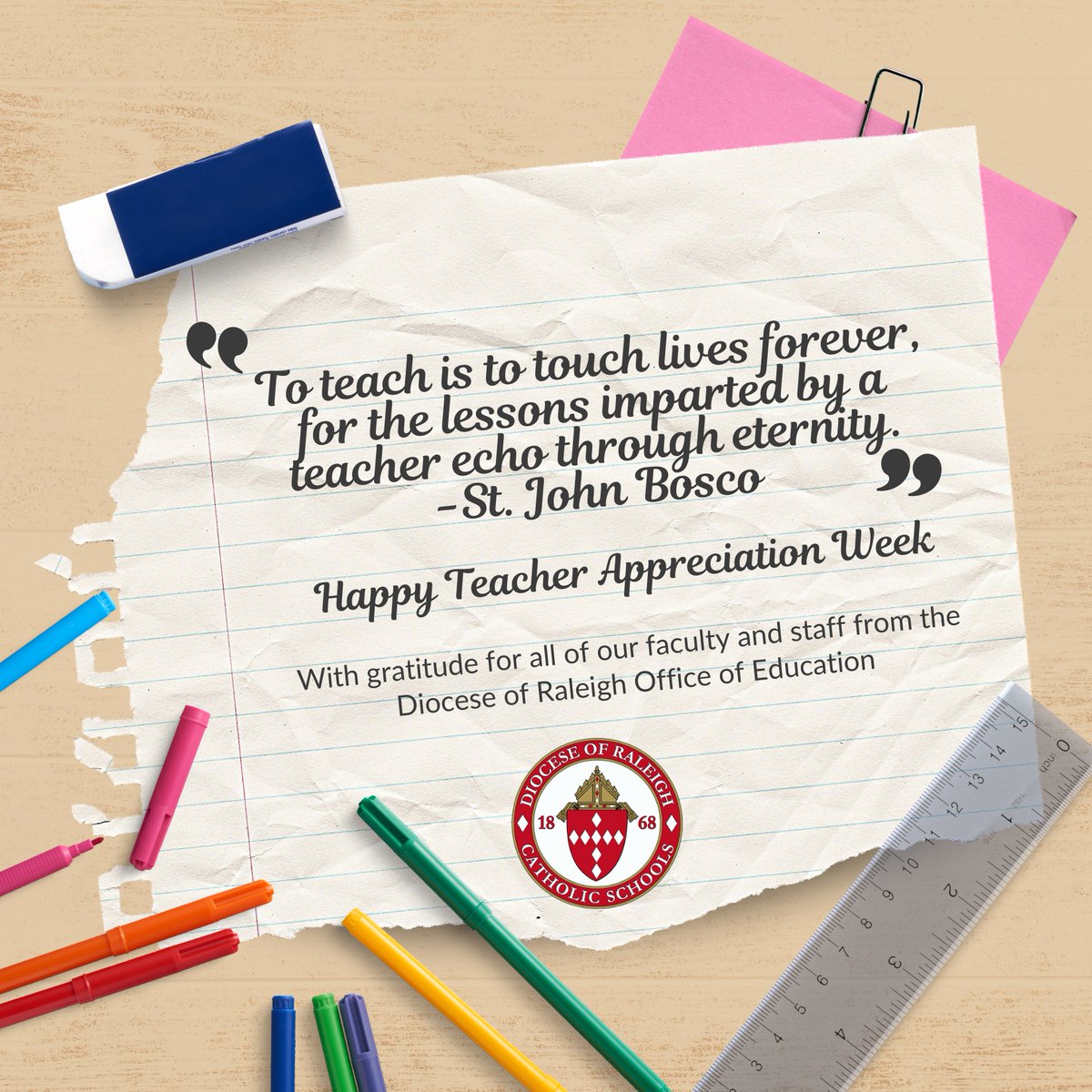 Diocese of Raleigh Office of Education tweet media