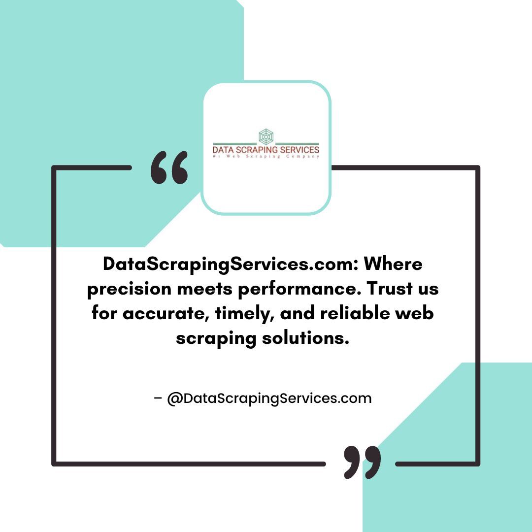 Looking for accurate and reliable data? Discover @DataScrapingServices, your go-to solution. 🎯🔍 #DataAccuracy #ReliableInsights