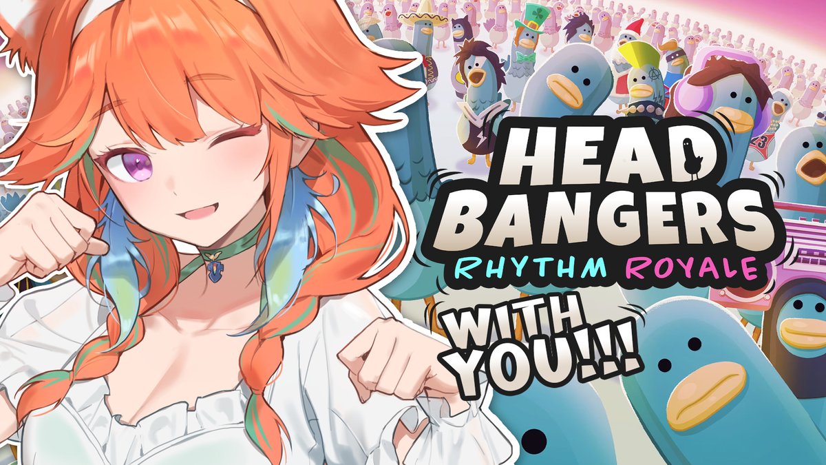 next stream→【Headbangers: Rhythm Royale】

I wanted to try this game for a while now!!! Probably not gonna be good at it but LETS HAVE FUN TOGETHER
一緒にできるゲームだよ！！もしよかったら参加して一緒に楽しもう！

youtube.com/live/bR9Sl9HED…