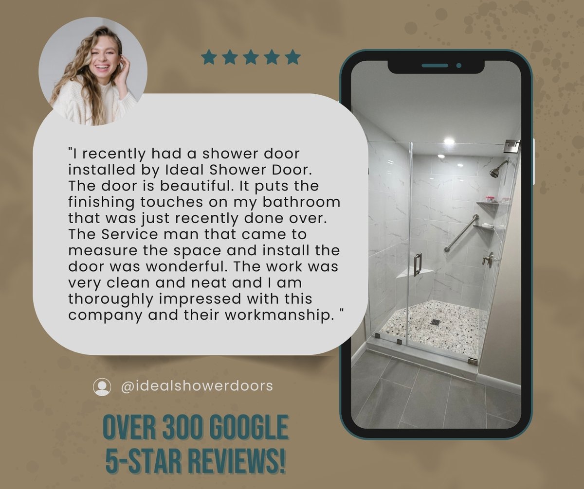 Feeling grateful for our amazing clients! 🙏 Recently received this glowing review from one of our customers:

Thank you for your kind words and for choosing IDEAL Shower Doors! We're delighted to have such wonderful clients who appreciate our work.  💙 #Grateful #HappyCustomers