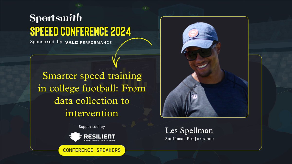 After @les7spellman brought the house down with his practical & presentation in the UK in 2023, it's an honour to have him involved in the 2024 Sportsmith Speed Conference on 1-2 June at Pitt. Join us! Sportsmith.co/events/speed-c… Les' sessions are supported by @ResilientPPT