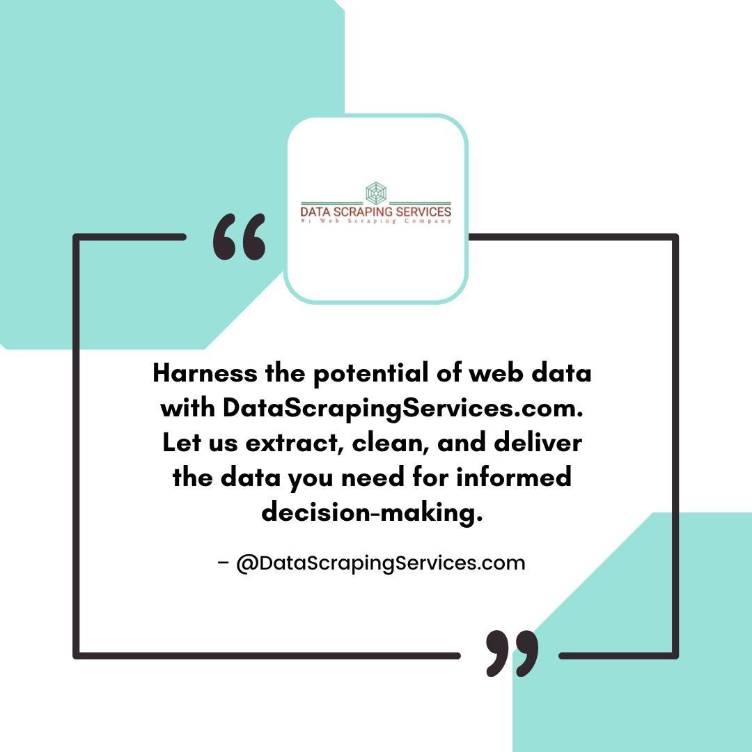 Unlock the power of data with @DataScrapingServices! Stay informed, make smarter decisions. 🔓💡 #DataDriven #Insights