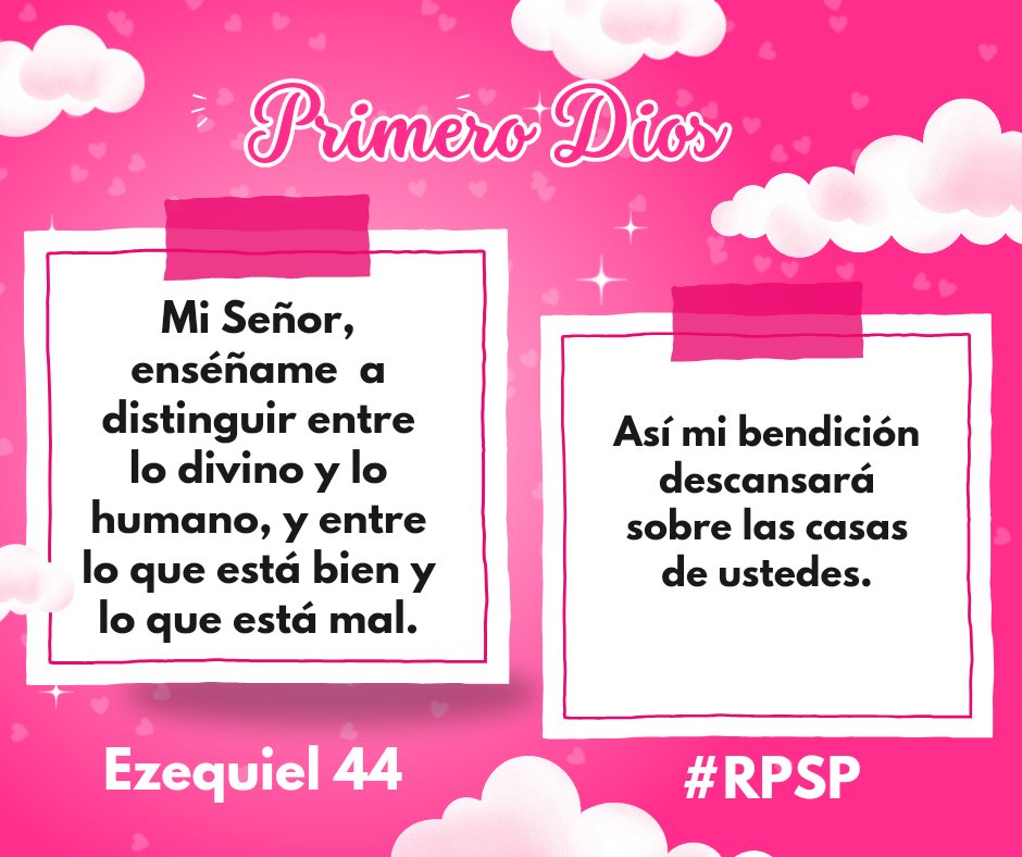 #PrimeroDios 
#rpsp 
Hoy leemos Ezequiel 44
Obedecer los mandatos de Dios traerá bendiciones a nuestros hogares