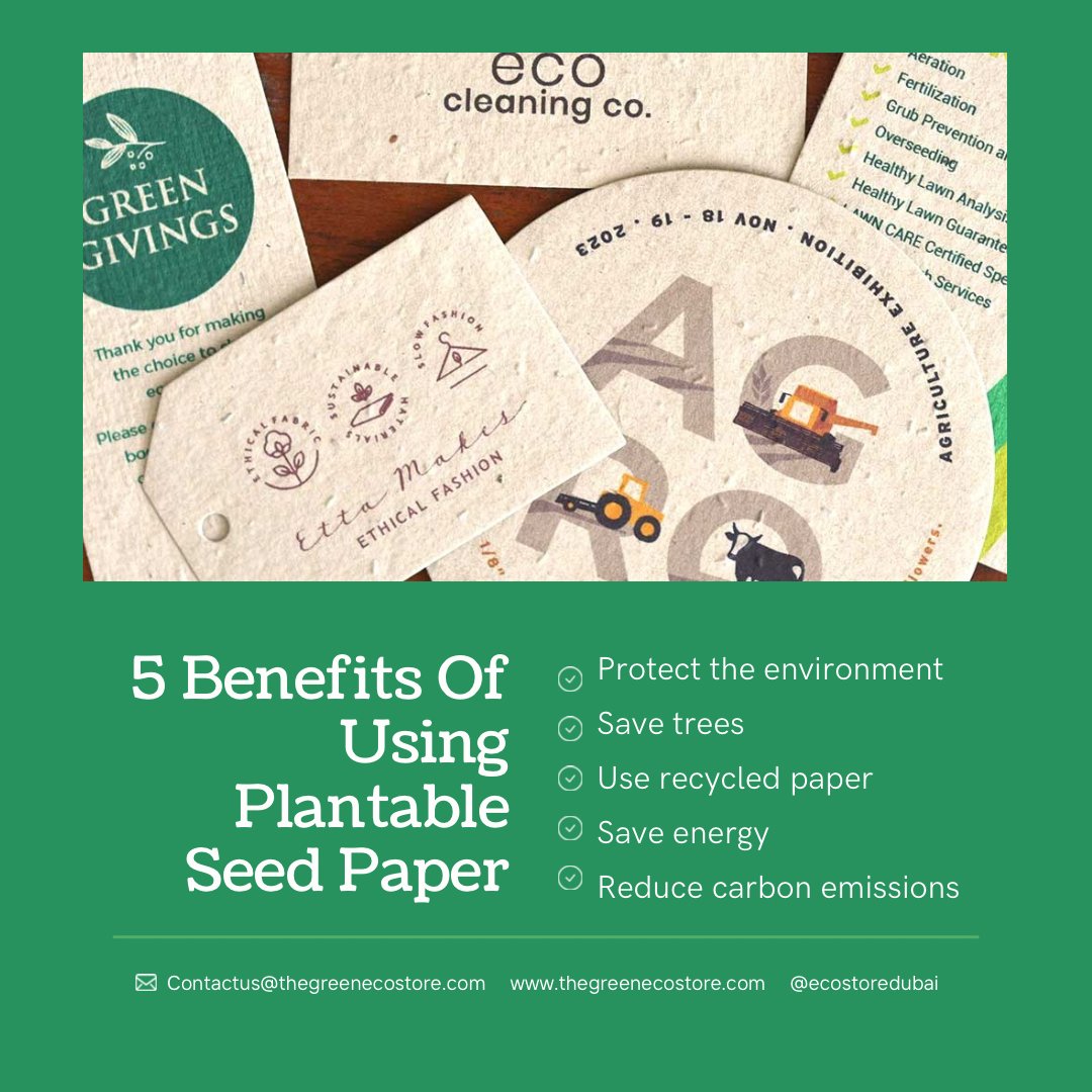 Benefits of Plantable Paper

thegreenecostore.com

#Environment #ecofriendly
