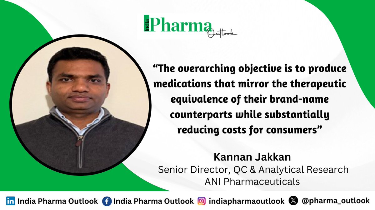 specifications.'

Catch the full story here: goo.su/sFfm

Kannan Jakkan PhD, Senior Director, QC & Analytical Research, ANI Pharmaceuticals, Inc.

#Genericdrugs #pharmaceuticalindustry #DataIntegrity #EmergingTechnologies #AnalyticalTechniques