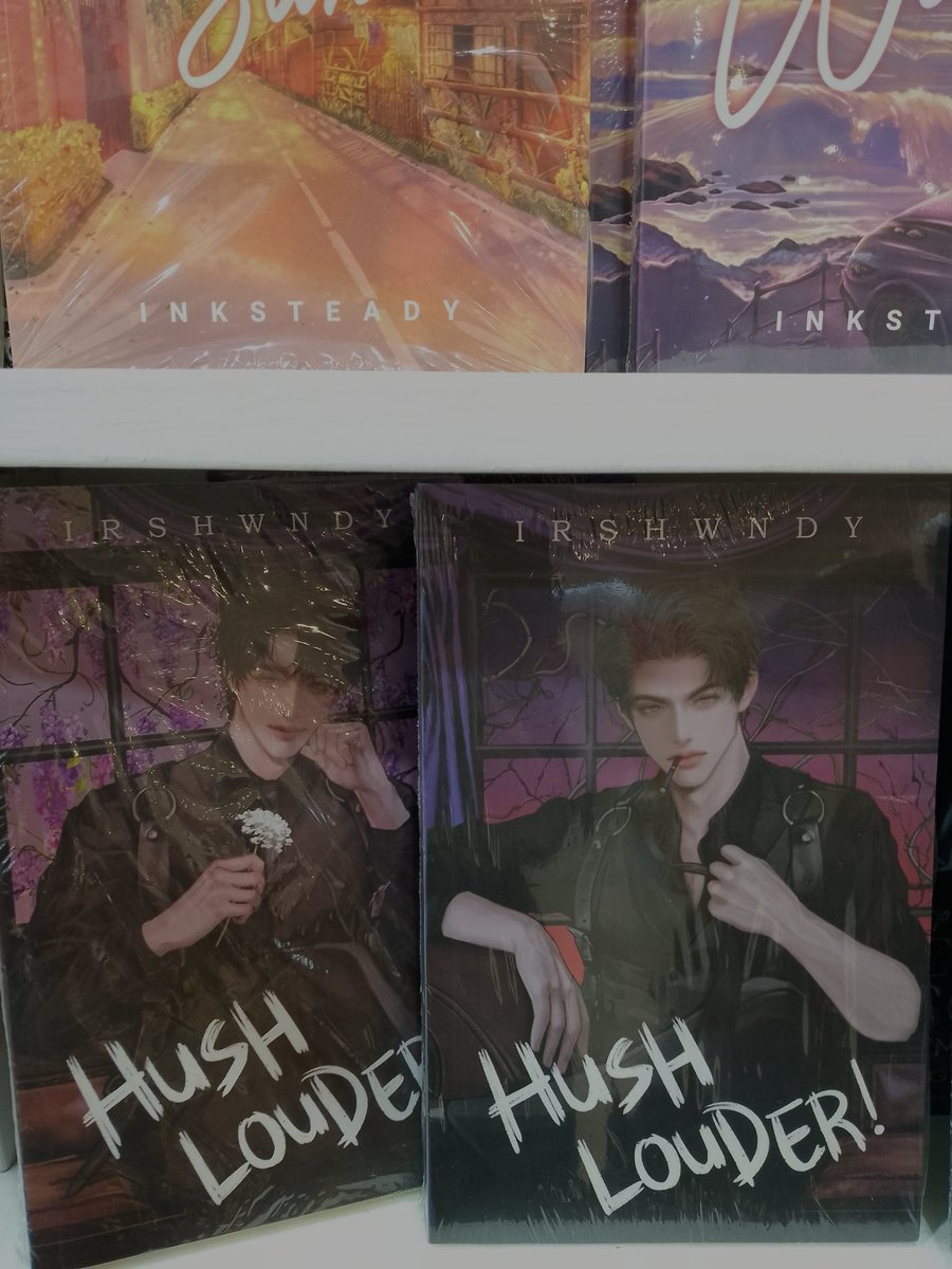 just found them at robinsons las piñas. i will always love these two, ate irsh! thank you for magically writing them! 🍃🪻 #irshwndy #xalvienge #hushlouder