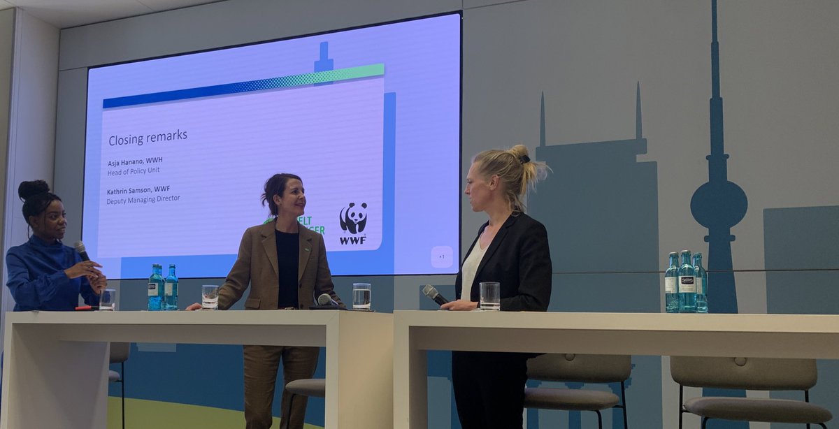 Kathrin Samson @WWF_Deutschland and Asja Hanano @Welthungerhilfe summing up a highly relevant discussion on what can be done to get better in achieving Gender Equity. Learning, assessments, daring to go for gender transformational approaches, involving much better civil society