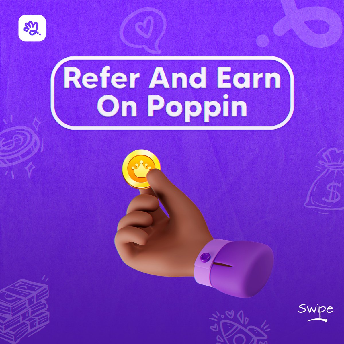 Poppinverse's tweet photo. Share your love for Poppin with your family and loved ones and stand a chance to win up to 500K!

Start referring and winning on POPPIN

#GamingCommunity #memesdaily #gamingvideos https://t.co/hVbf7c4eRB