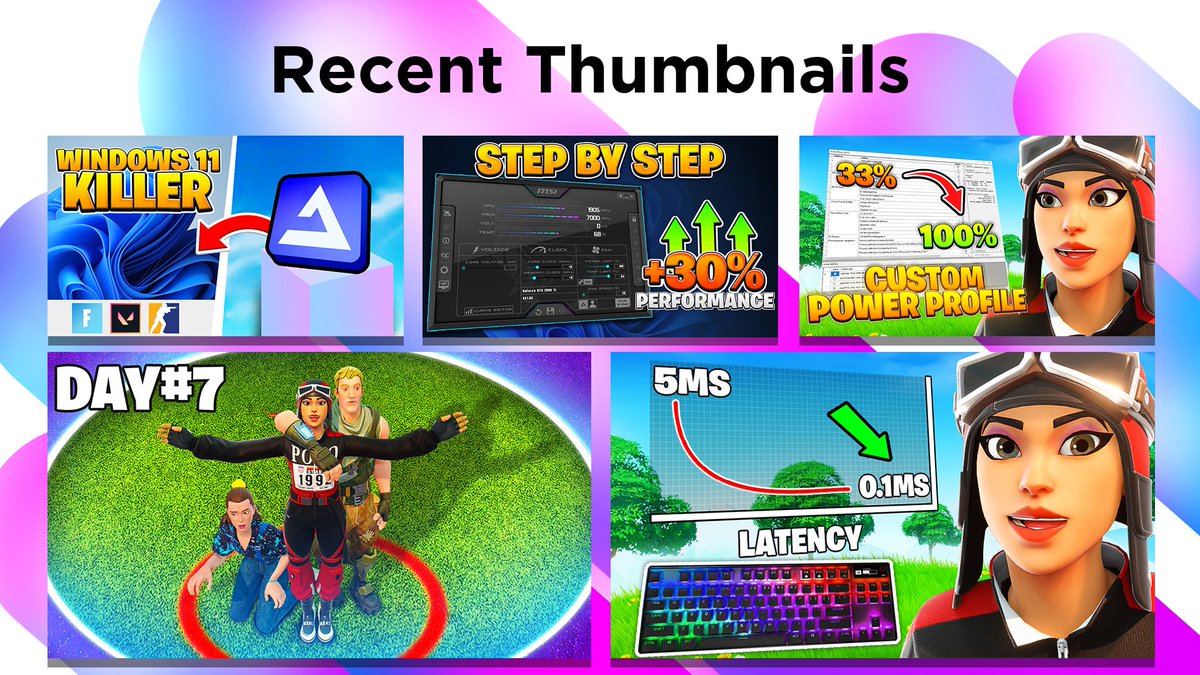 Recent Thumbnails🎨 Likes + Retweets Appreciated❤️ DM To Work With Me📩