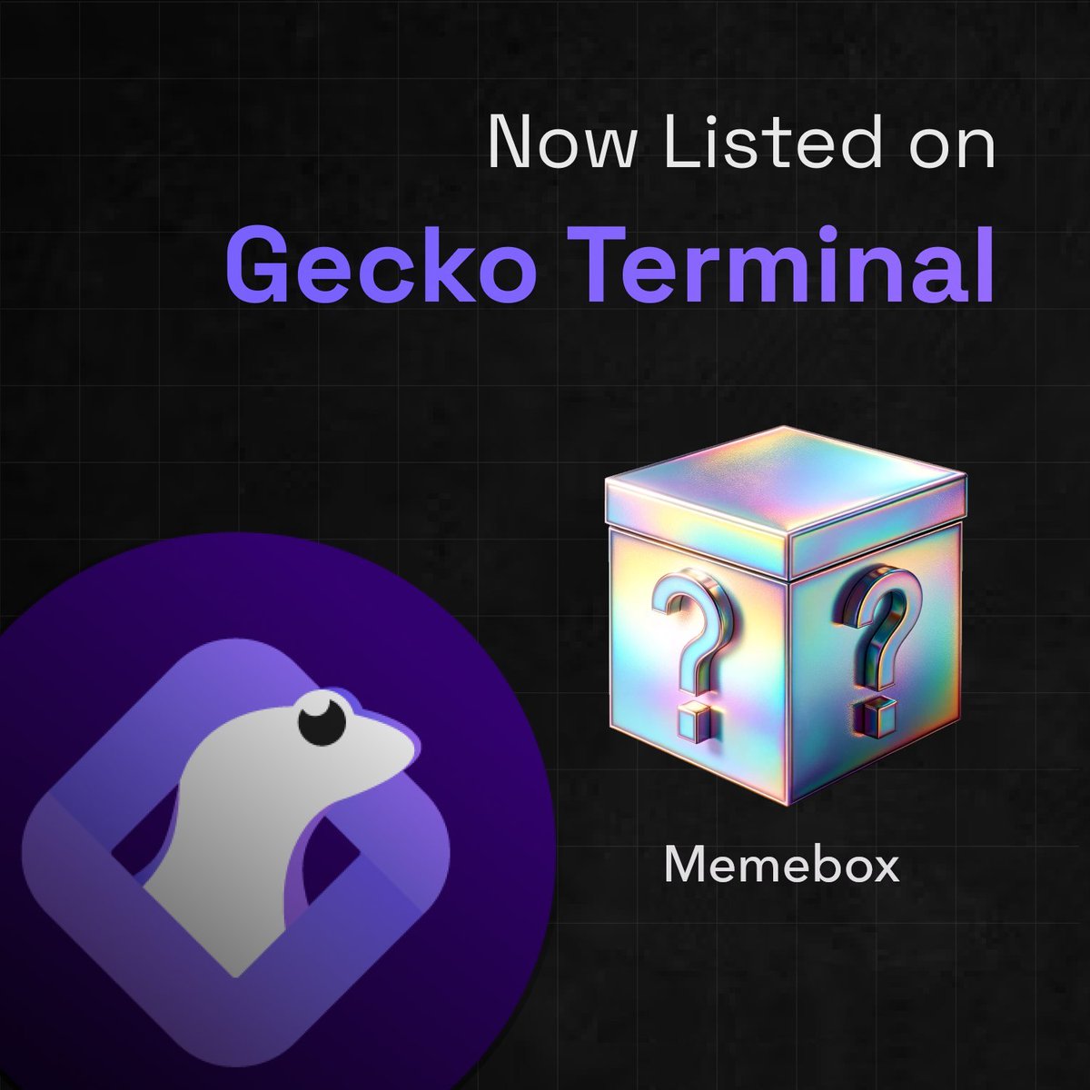 📢 Integration Announcement! Memebox is now live on GeckoTerminal. Thank you for the swift integration @coingecko & @GeckoTerminal 🤝