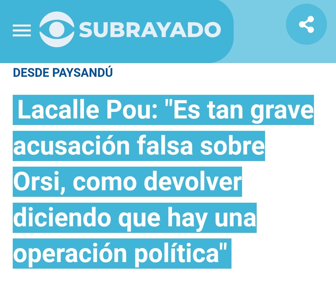 Una vez más sale @LuisLacallePou a querer igualar la corrupción y la falta de espíritu democrático de su gobierno con la actuación del Frente Amplio. La gente ya no le cree.