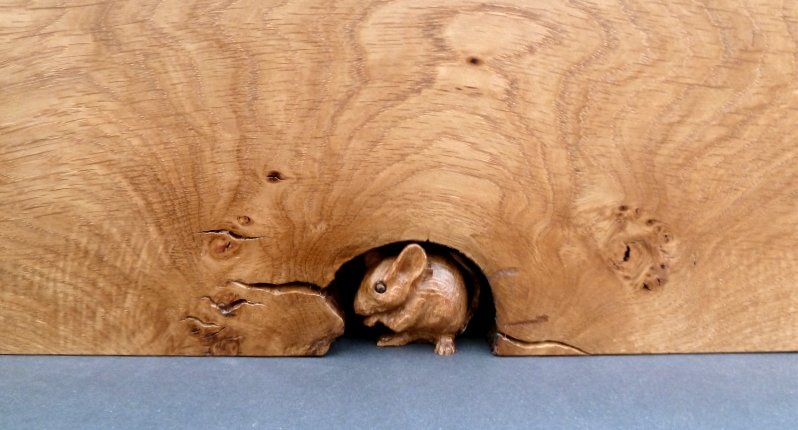 Making the most of a flaw in the timber; embracing and working with it, rather than cutting it out. A typically playful, almost hidden (and undoubtedly off the cuff) detail from a bespoke oak cabinet I worked on with my father many years ago.
(Image recently unearthed)