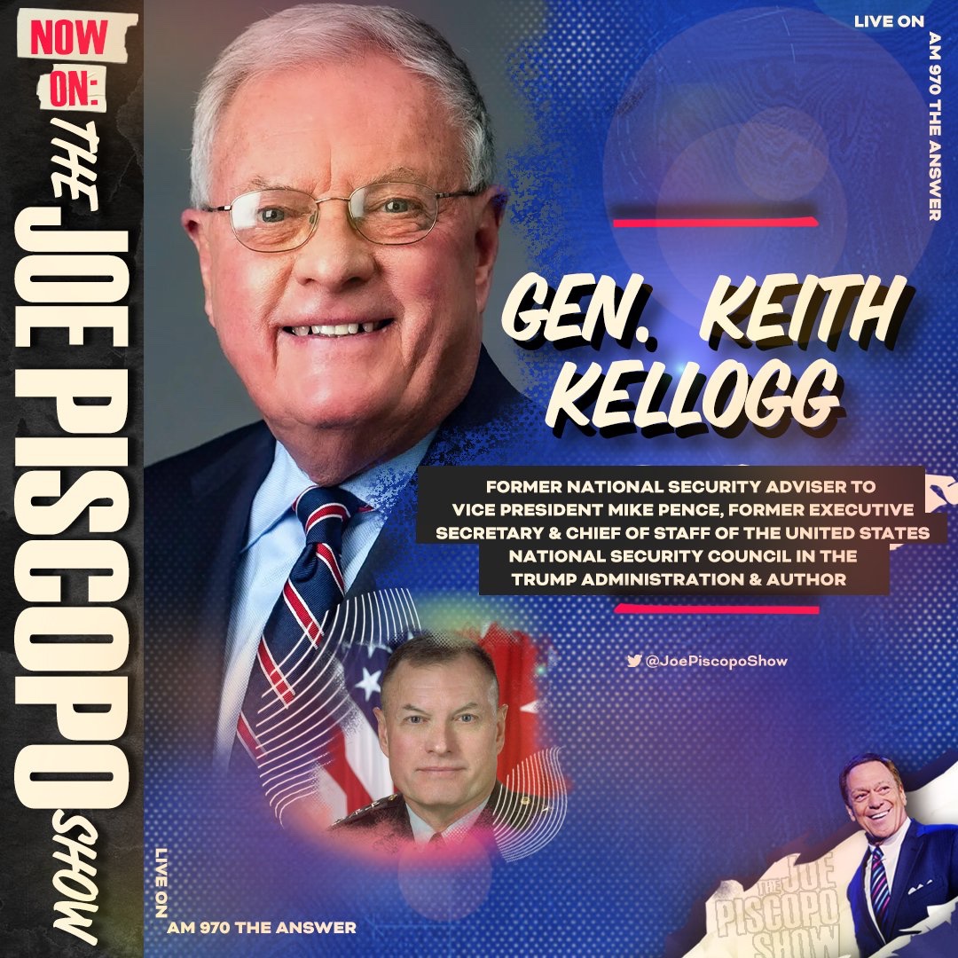🚨 NOW ⏰ 8:05am EST @generalkellogg joins @JrzyJoePiscopo to discuss Israel vowing to eliminate Hamas in Rafah LISTEN🎙️LIVE: am970theanswer.com/listenlive