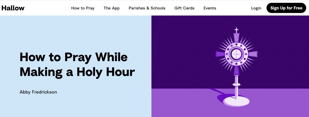 How to Pray: Holy Hour – Hallow: Catholic Meditation App @HallowApp - bit.ly/3ydl8g3 #EucharisticAdoration #DivineEncounter #WisdomoftheAges #CatholicDadsHQ #CatholicDads #Catholic #AMDG