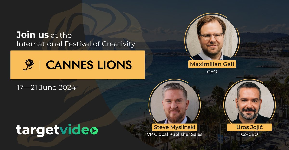 We’re attending this year’s Cannes Lions International Festival of Creativity, June 17-21! Reach out to Uros Jojic, Maximilian Gall, and Steve Myslinski to schedule a tête-à-tête. We’re looking forward to seeing you there!
#canneslions #internationalfestivalofcreativity