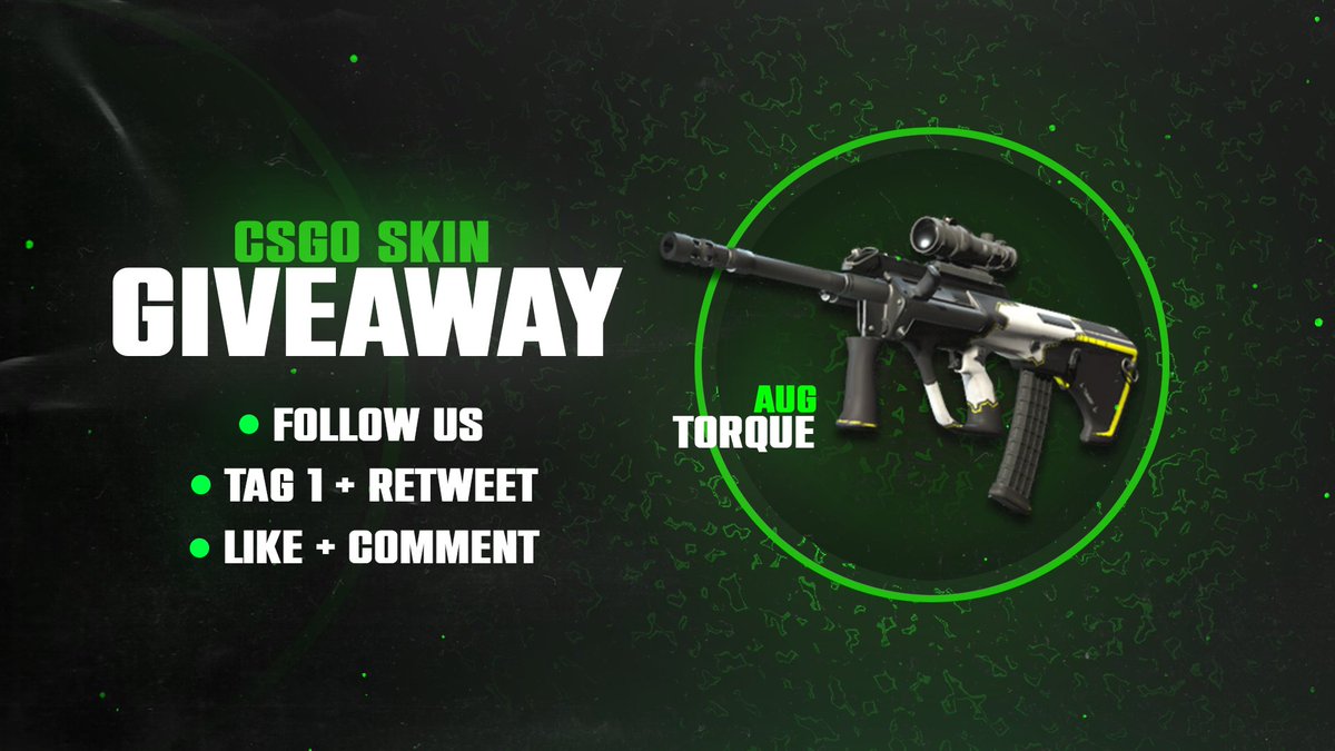 🌳CSGO GIVEAWAY ($14)🌳

🎁 AUG | TORQUE 🎁

 ➡️All you have to do to win is:     

🟢Retweet + Tag 1 friend 
🟢Like and comment on the video (show proof)       
youtu.be/rqCI3ocDcGc

⏰Rolling next week

#CS2Giveaway #Giveaway #csgoskinsgiveaway #CS2 #csgoskins