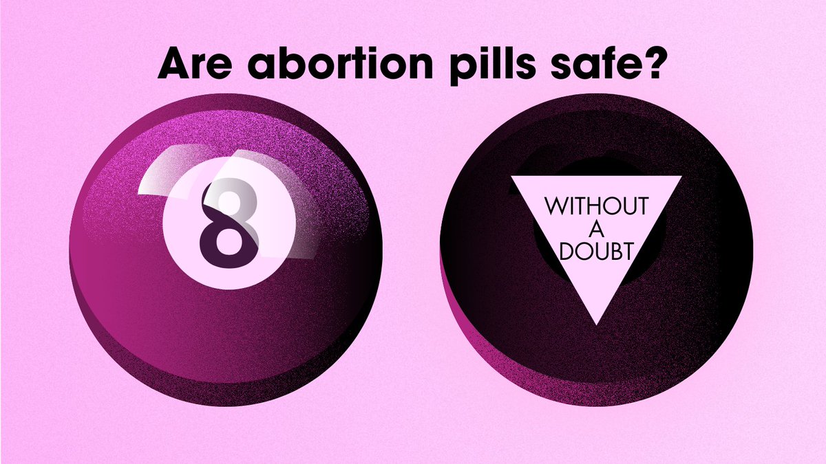 Our magic 8 ball strikes again! ✨🎱 Abortion pills—aka Mifepristone & Misoprostol—are a safely and effectively used to end a pregnancy. Read up on abortion pills at PlanCPills.org