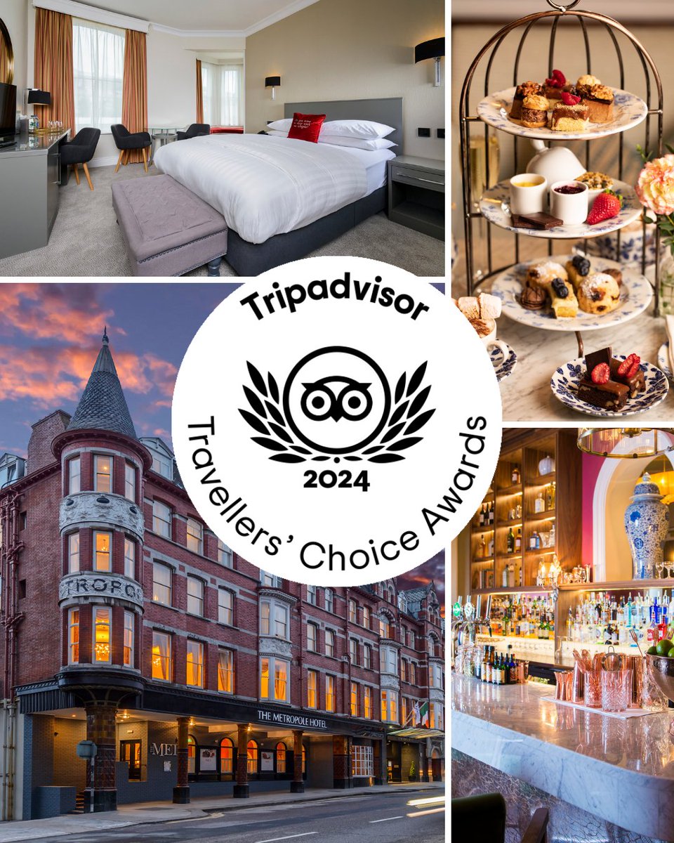 The Metropole Hotel is pleased to announce today that it has been recognized in Tripadivsor’s Travelers’ Choice Awards for 2024 🎉  The award honours businesses that consistently earn great reviews, placing them among the top 10% of listings around the world on Tripadvisor ✨