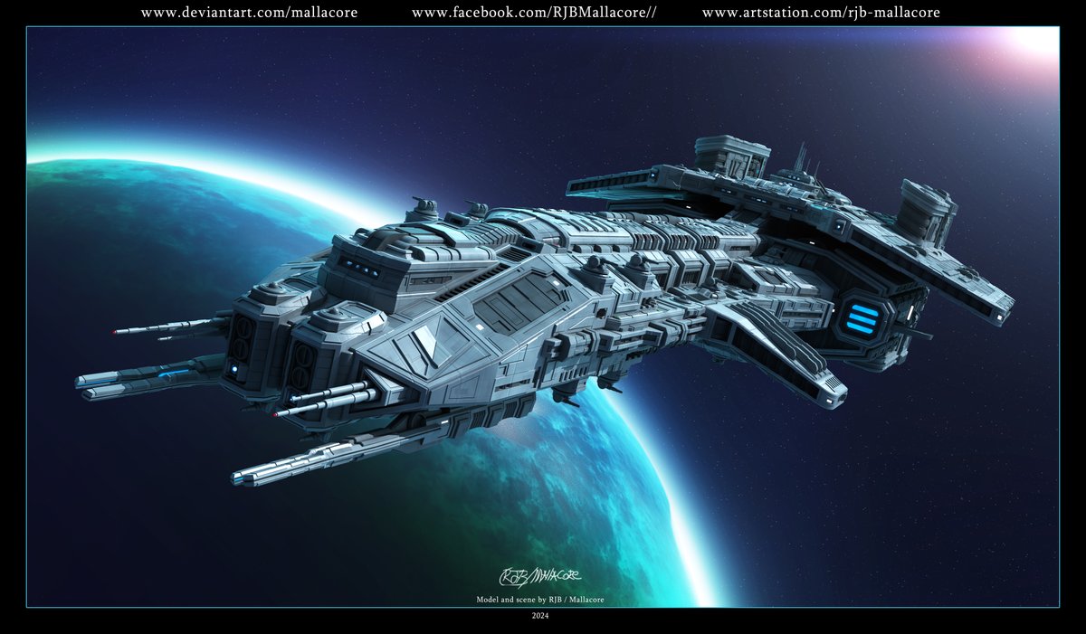A few of my Stargate fan designs.
(Helios, Tempest, Abydos and Ares class ships)

Enjoy.

#3dmodeling #3DModel #Stargate #scifiart #lightwave3d #spaceship #3Dartist #3dartwork #StargateSG1 #WeWantStargate