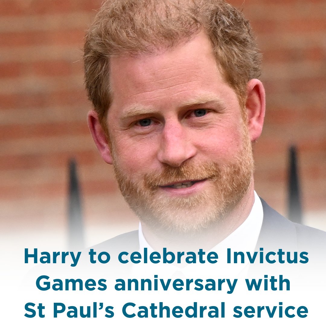 The #DukeofSussex will celebrate the 10th anniversary of his Invictus Games with a service of thanksgiving at St Paul’s Cathedral.

Harry has travelled to the UK to commemorate the milestone with members of the Invictus Games family and mark the decade-long support competitors in