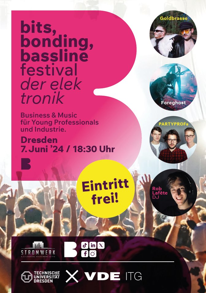 We will also be at the #3BFestival event on 7 June. 🪩Looking forward to seeing you there! 👉shorturl.at/emwQZ @tudresden_de #party