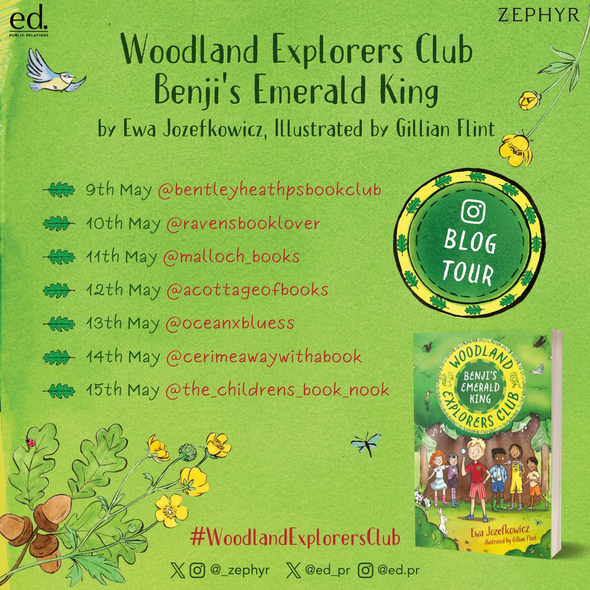 The brand new series #WoodlandExplorersClub by @EwaJozefkowicz, illustrated by Gillian Flint is out tomorrow! 

Check out the brilliant bloggers over on Instagram to follow a week-long tour of reviews for this lovely story of friendship and nature. Perfect for readers aged 5-7!