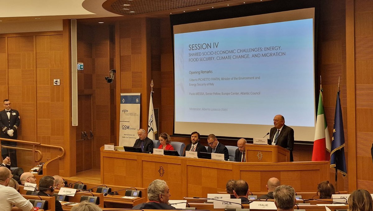 On 6 and 7 May, an NDC delegation took part in the Mediterranean and Middle East Special Group Seminar organized by @natopapress addressing geopolitical dynamics, the role of #NATO, and challenges such as #energy, food security, #climatechange and #migration in the MENA region.