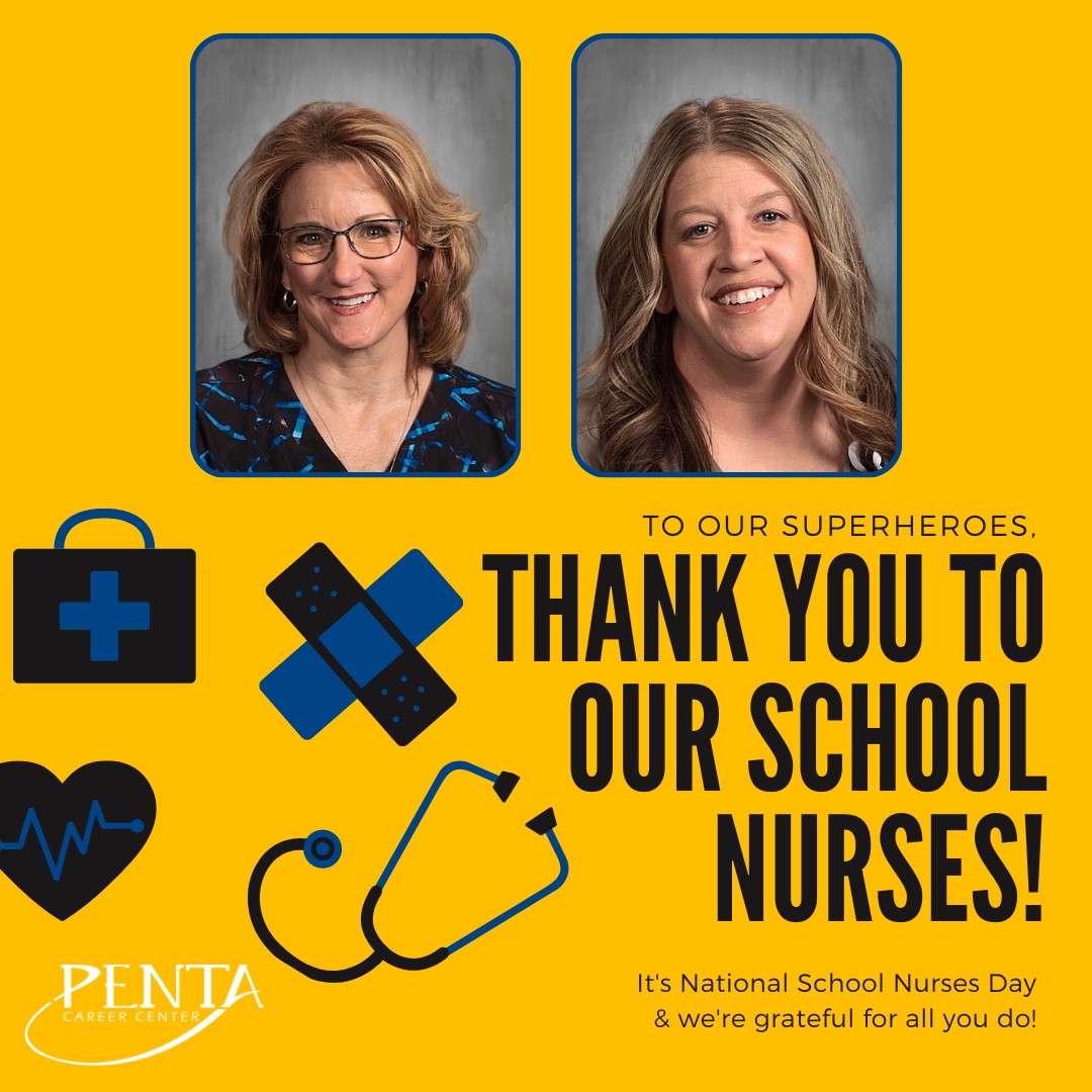 💖 Happy National School Nurse Day! Shoutout to Mrs. Gurney and Mrs. Slattman, our amazing school nurses! Thank you for your tireless dedication, keeping our students healthy and safe. Your compassion and expertise are truly appreciated! 🏥✨ #NationalSchoolNurseDay #PentaPride