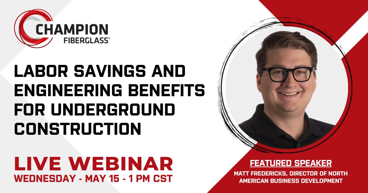 There's only 1 week left until our live #webinar on the latest advancements in underground construction and various conduits. Hear from Matt Fredericks as he'll speak on how contractors and end-users can save material and install costs. Register today @ hubs.ly/Q02vNTDb0