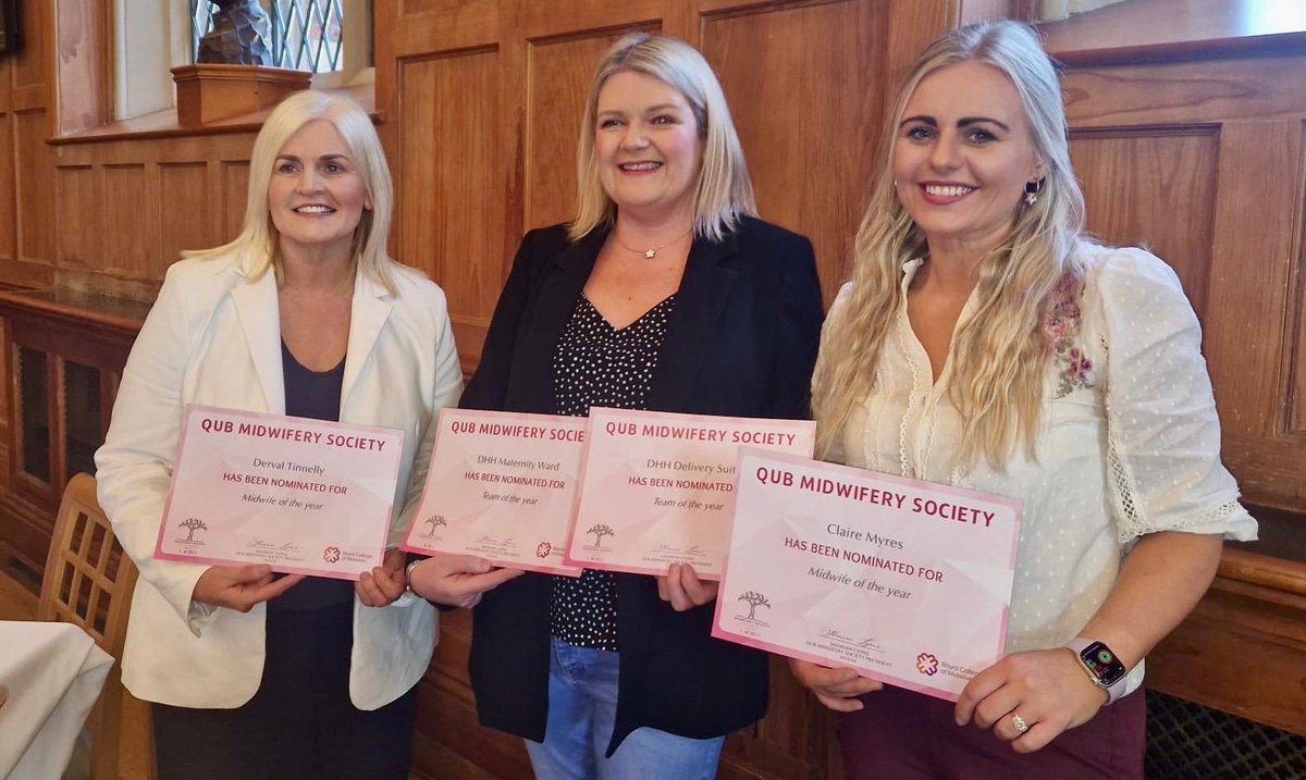 Well done to all our teams and midwives who attended the QUB Midwifery Society as they held their annual Mentor Awards. 🏆 We were delighted that Dromore Listening Rooms won the “Making a Difference Award”. pulse.ly/udbhhcqpvv #TeamSHSCT #IDM2024
