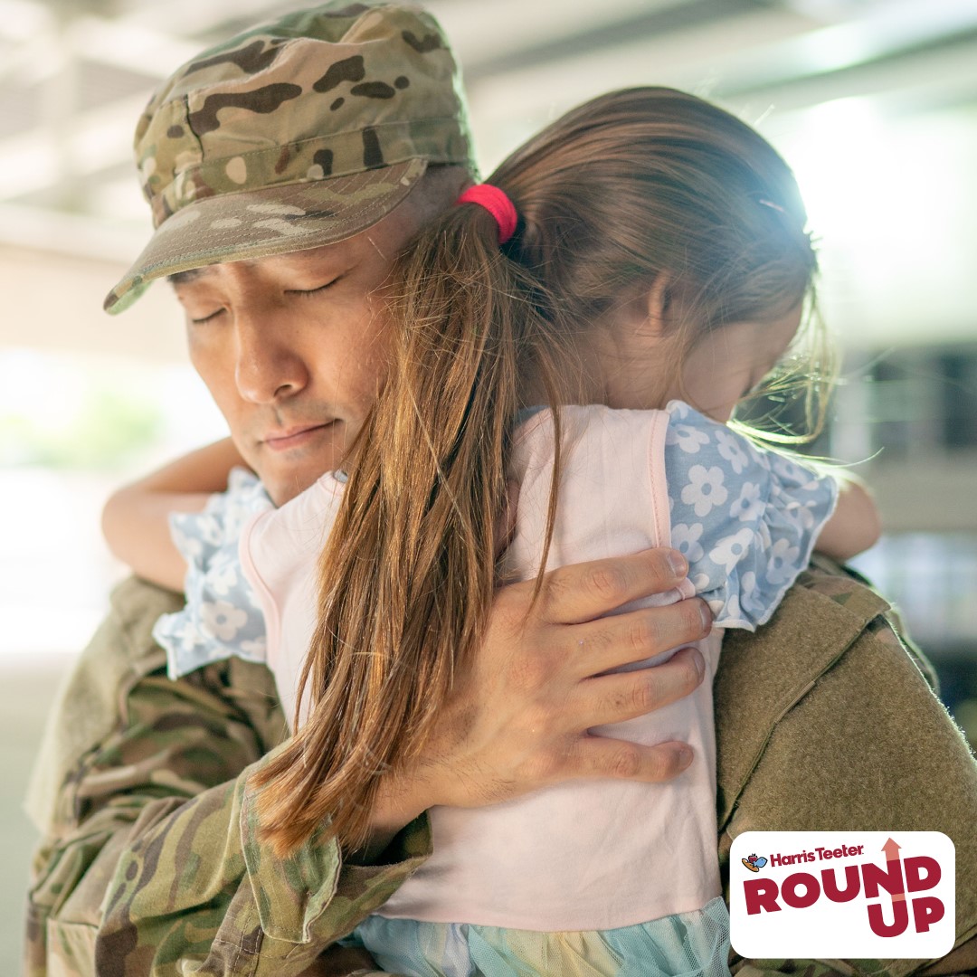 Every dollar raised as part of the “Support Our Troops Round Up” campaign goes to the @the_USO to strengthen the well-being of the people serving in America’s military and their families.  Visit your local <a href="/HarrisTeeter/">Harris Teeter</a> store today and Round Up! #HTRoundUp