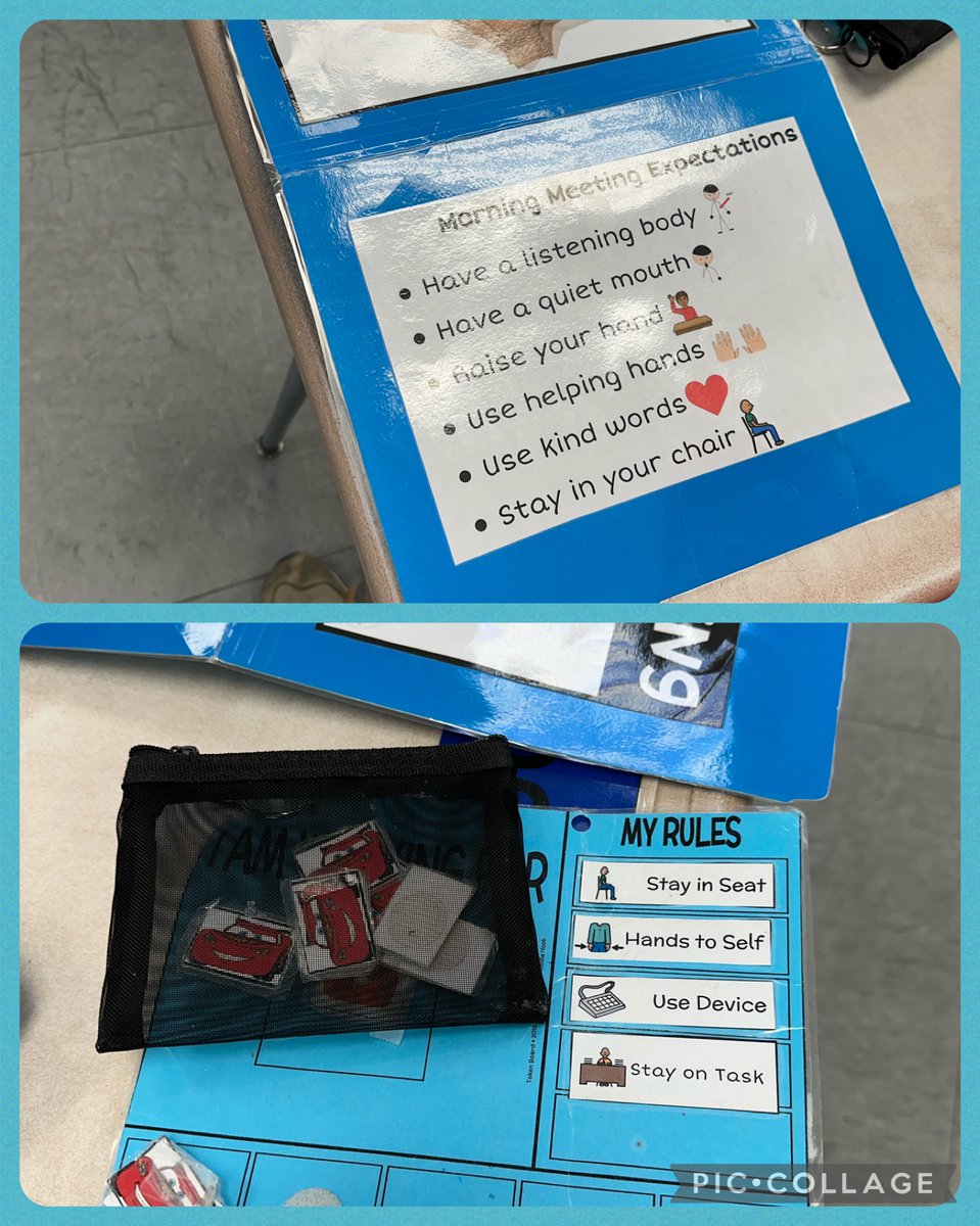 Morning meetings promote a positive classroom climate, build trust, & support IEP goals! Mrs. Guthrie @VMMSMustangs makes it a point to present meeting expectations using various modalities coupled with reinforcers when Ss meet those expectations! 💚💛🐴 @Brick_K12 @BTPSLearns