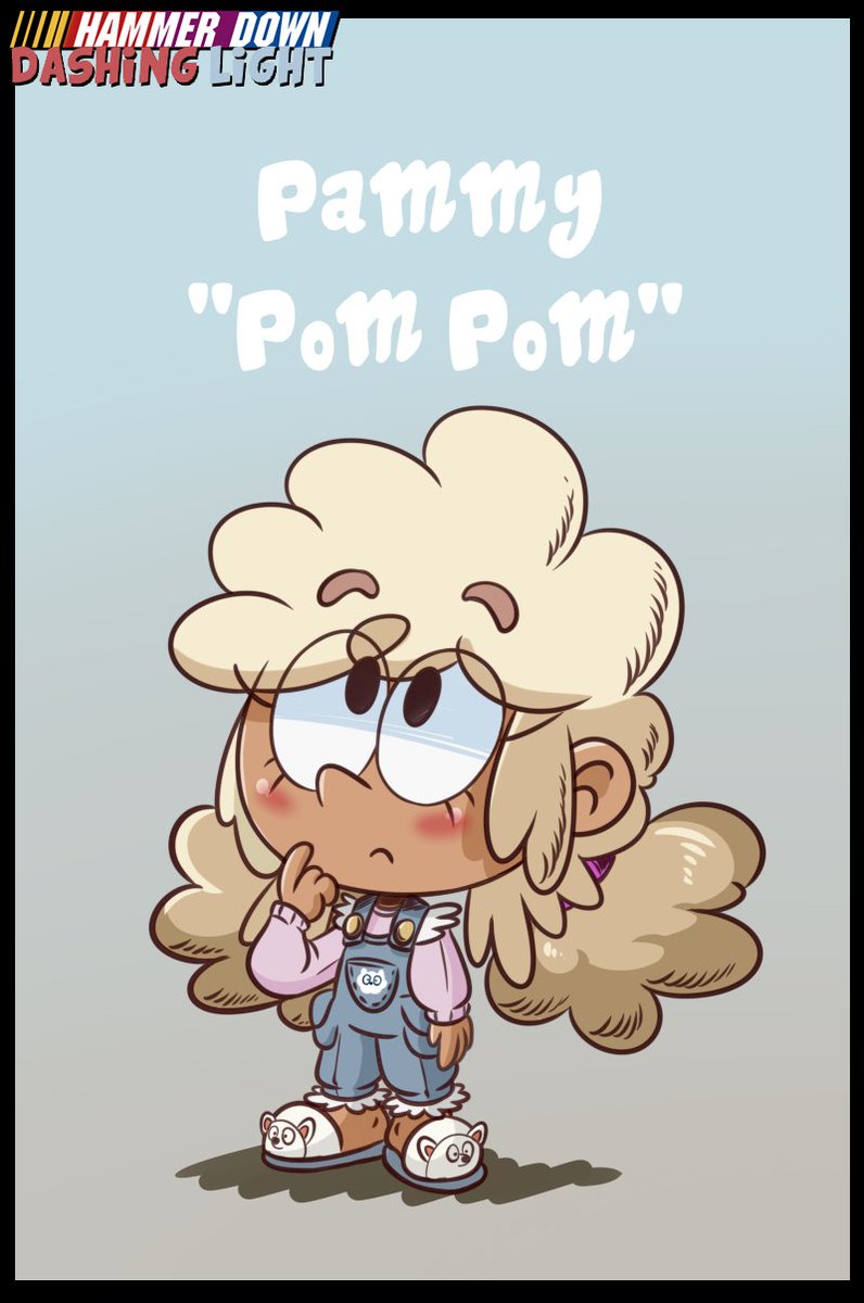 Here comes the cutest of them all.
Pammy
I wanted to make her look like a tiny ice cream cone so I went for beige hair and a bit darker skin tone with references to PomPom.

#Bluey #TheLoudHouse #Nickelodeon #fanart #myart #digitalart