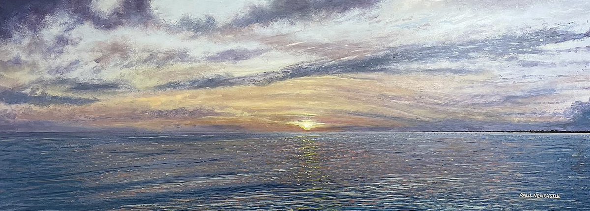 Finished… “Remains Of The Day” Oil on Panel (approx 80cm x 30cm ) #oilpainting #seascape