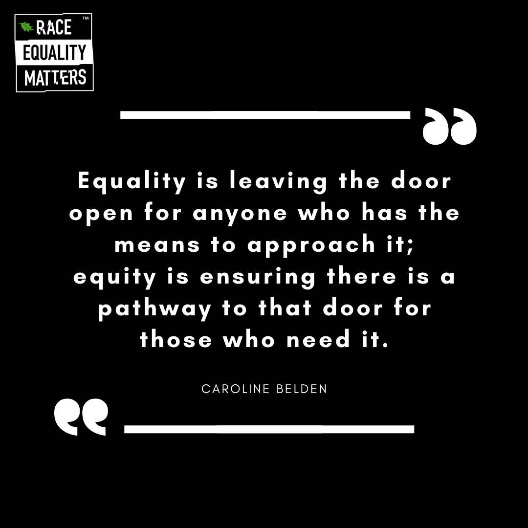 Equality is everyone starting on the same level playing field.

Equity is recognising that certain individuals, groups and demographics face more barriers, so need extra support in trying to reach that equal playing field.

raceequalitymatters.com/register/

#RaceEqualityMatters