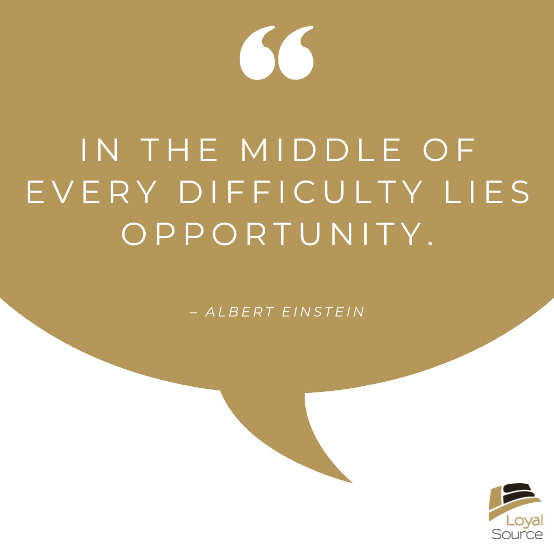 Look for the opportunities in the most difficult times.

#quoteoftheweek #alberteinstein #opportunity