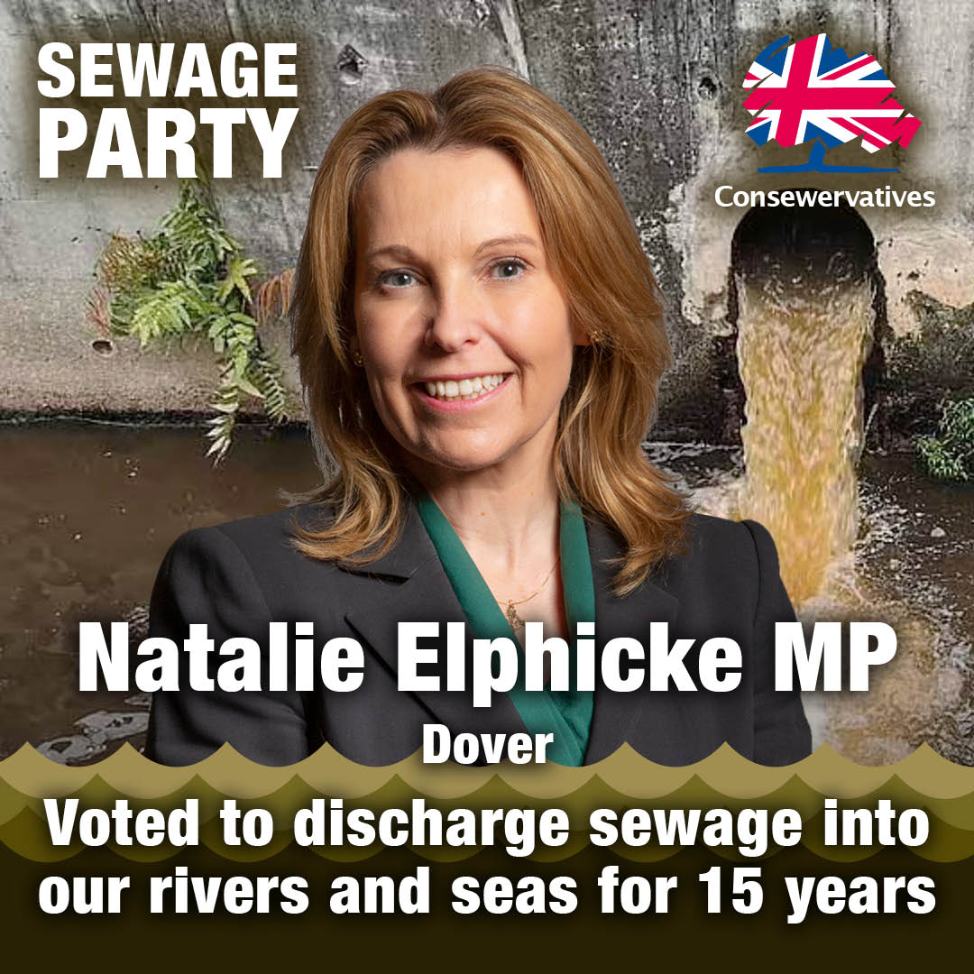 Conservative MP Natalie Elphicke defects to Labour citing border security

May I remind everybody who might have to vote for her in Dover that she voted to discharge sewage into our rivers and seas for the next 15 years

Oh, and she's an awful hard right Tory and unpopular MP